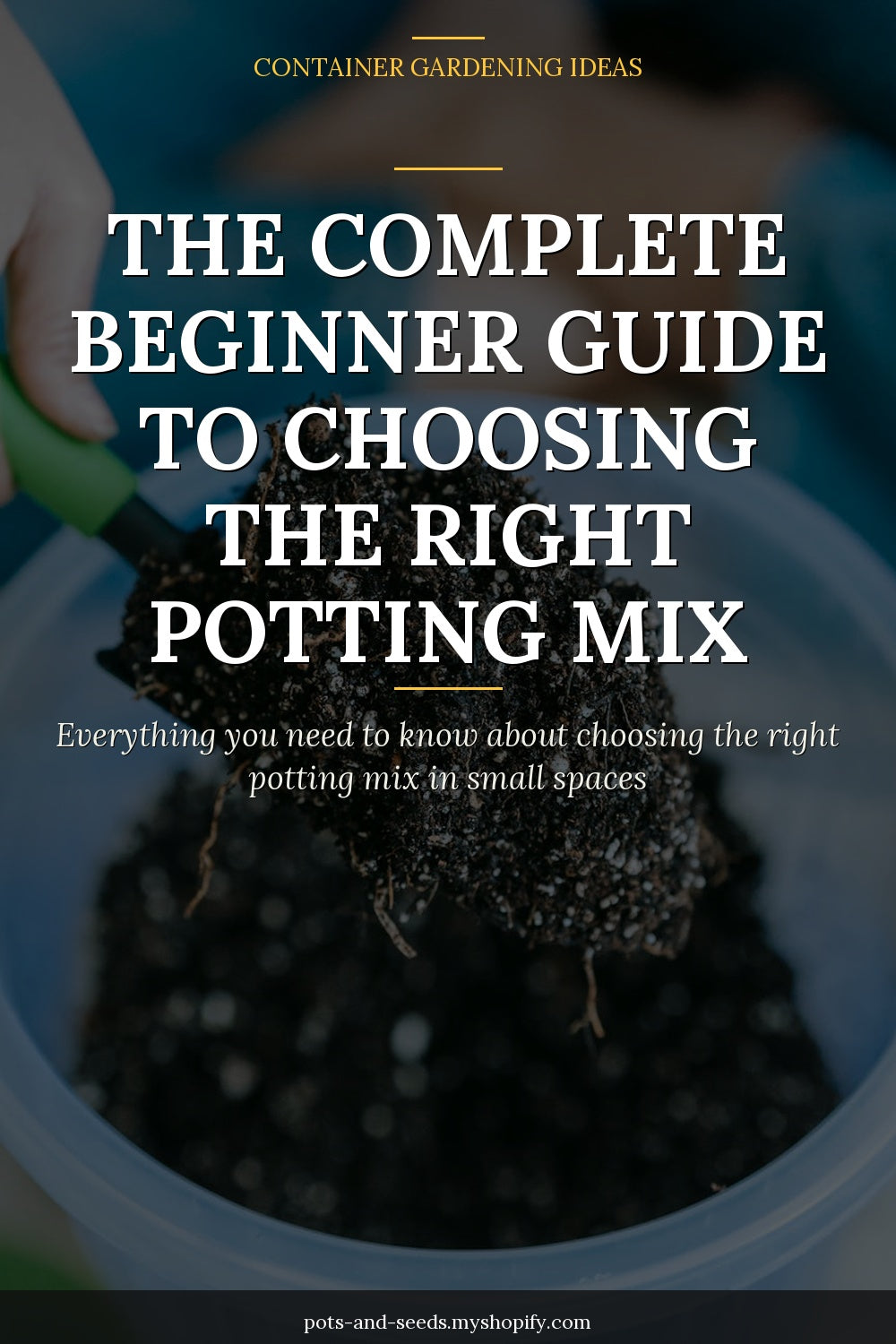 Potting soil compost hands garden photographed for a gardening guide