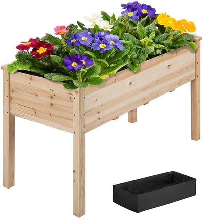 Yaheetech Fir Wood Elevated Garden Planter Box