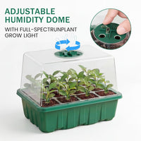 YAUNGEL Seed Starting Trays with LED Grow Lights (4-Pack)