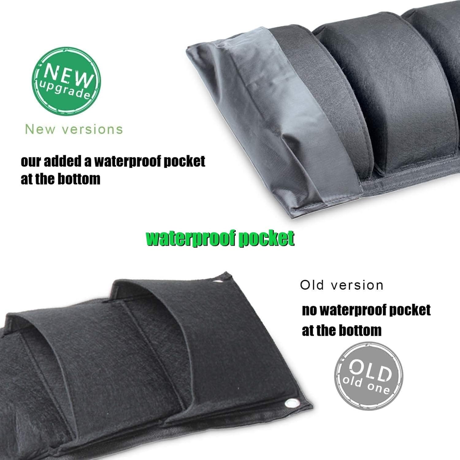 Greena Wall-Mounted Vertical Planter Pocket (Set of 5)