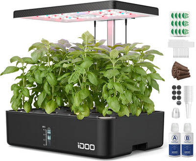 iDOO 12 Pods Hydroponics Growing System with LED Grow Light