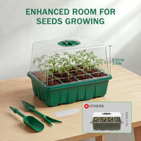 YAUNGEL Seed Starting Trays with LED Grow Lights (4-Pack)